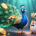 Engage in thrilling gameplay with ao88, featuring vibrant casino characters and dynamic crypto elements.