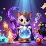 Experience winning thrills with new88 in this vibrant 3D illustration of a mystical casino scene.