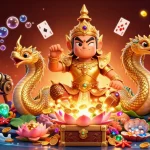 Engage with hitclub's vibrant gambling world featuring colorful characters, treasure, and casino elements.