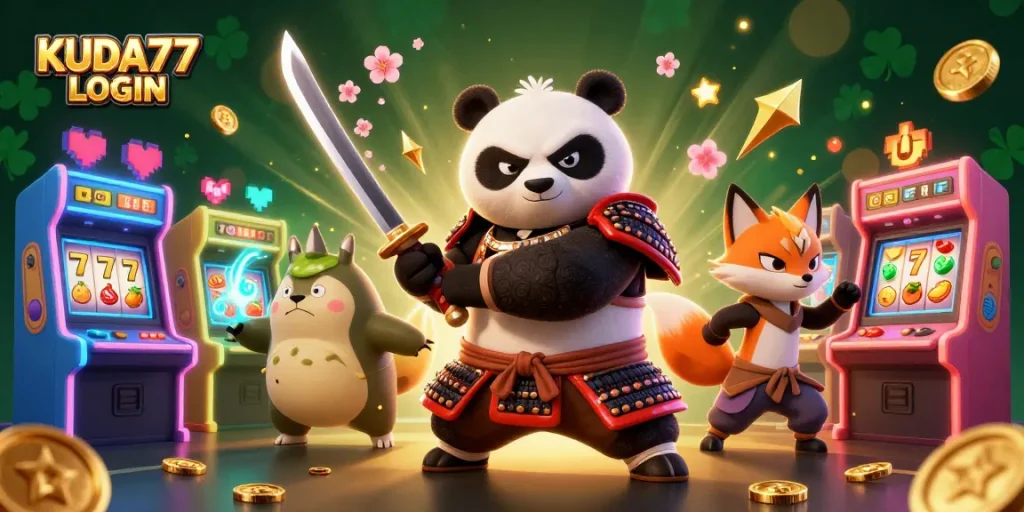 Menangkan jackpot dengan KUDA77 LOGIN dalam ilustrasi 3D kasino yang menakjubkan.