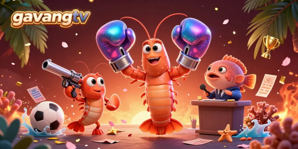 Engaging sports betting action with gavangtv's vibrant cartoon characters and exciting elements.