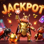 Experience the thrill of SV388 with an exciting illustration of a beetle champion lifting a poker chip!