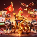 Engage with slot88 online's thrilling experience through a dynamic casino scene loaded with action.