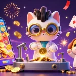 Engage with thrilling gameplay at xx88inc featuring a whimsical scientist cat and dog amidst casino action.