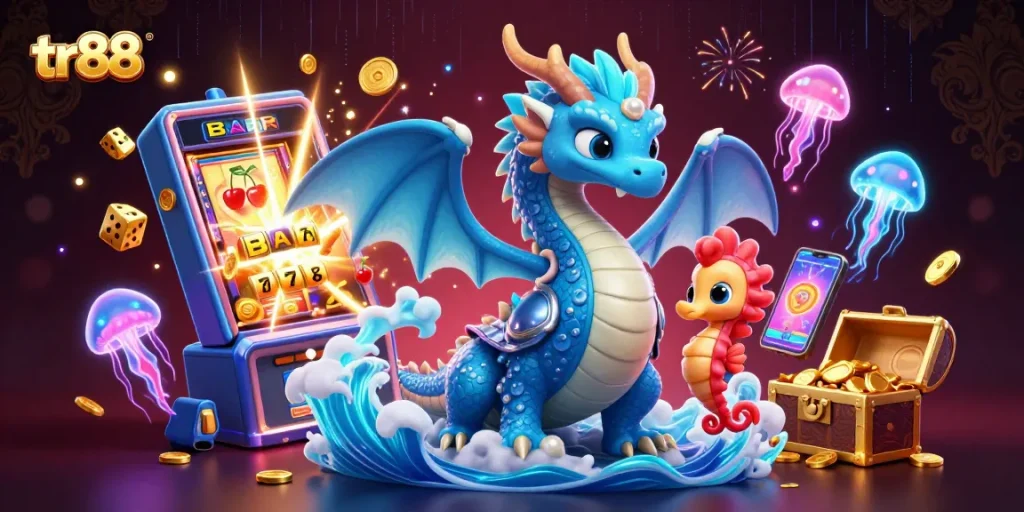 Play exciting games at tr88 with a mesmerizing dragon, seahorse knight, and jackpot slots!