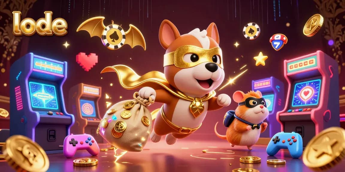 Win big with Lode's exciting lottery action featuring vibrant characters and game elements.