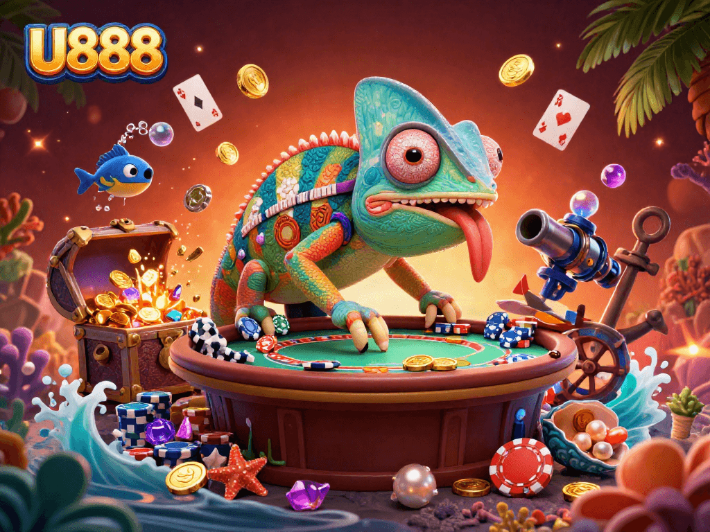 Win big with U888's captivating 3D casino owner and vibrant gaming elements!