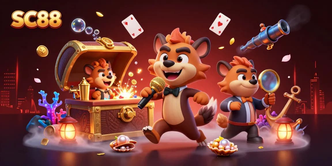 Enjoy the lively SC88 casino atmosphere with dynamic hyenas hosting fun and engaging gaming.