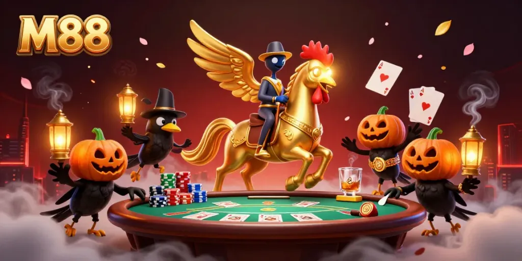 M88 offers a thrilling casino environment with unique characters, vibrant colors, and captivating gaming elements.