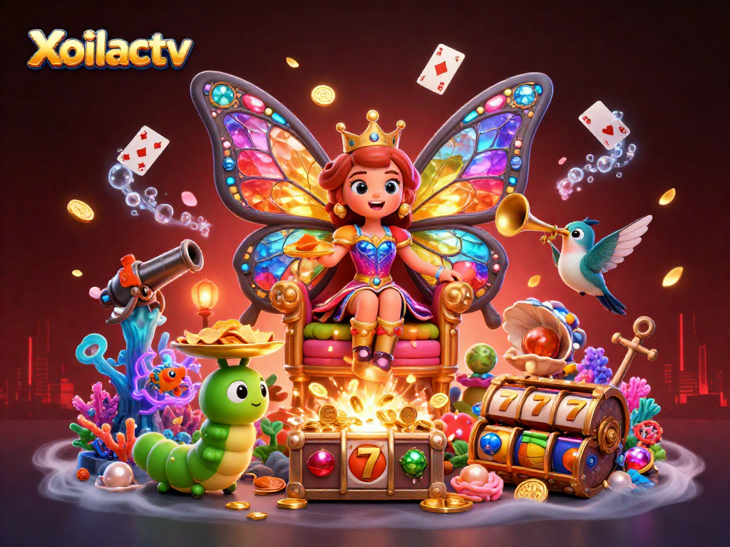 Xoilactv invites players to enjoy vibrant slots with a 3D butterfly queen and treasures!