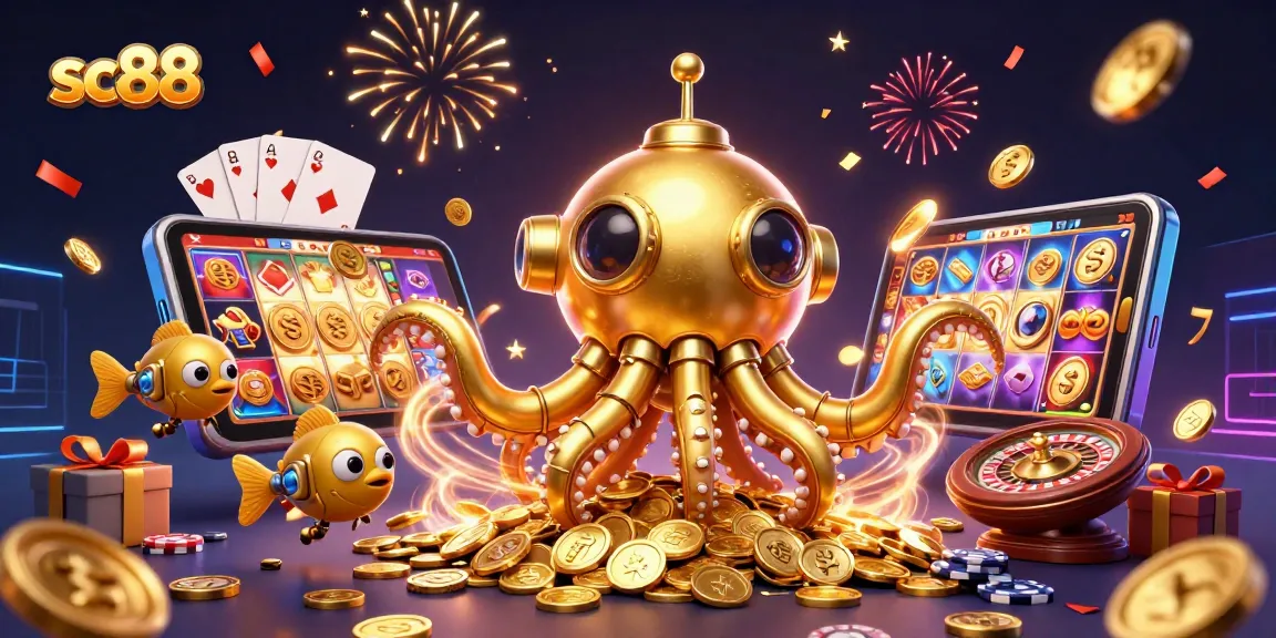 Experience exciting gaming adventures at sc88 with a vibrant underwater cash hunt featuring unique characters.
