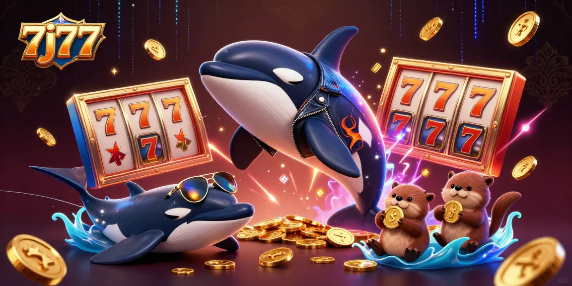 Experience the thrill of 7j77 slots, featuring lucky 7s and gold coins with vibrant characters