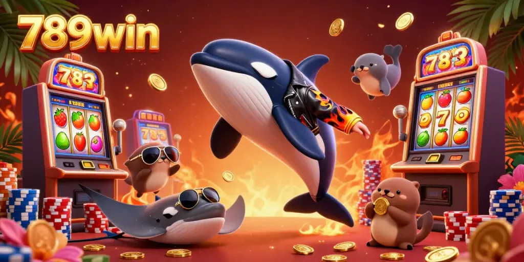 Spin to win with 789win as vibrant sea creatures celebrate jackpots in a lively 3D scene.