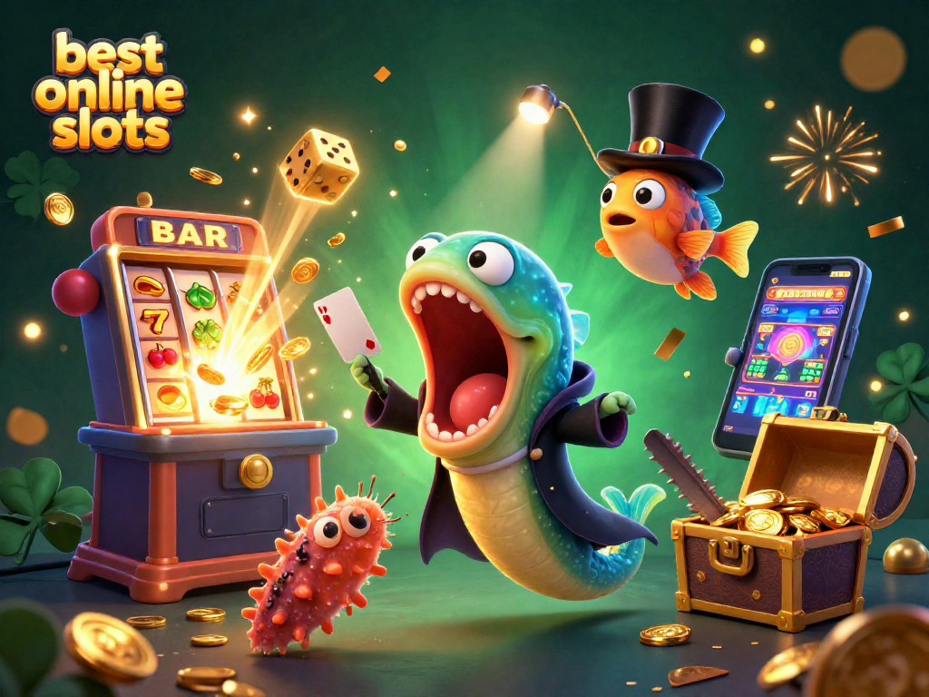 Experience the excitement of the best online slots with vibrant characters and dynamic gambling elements.