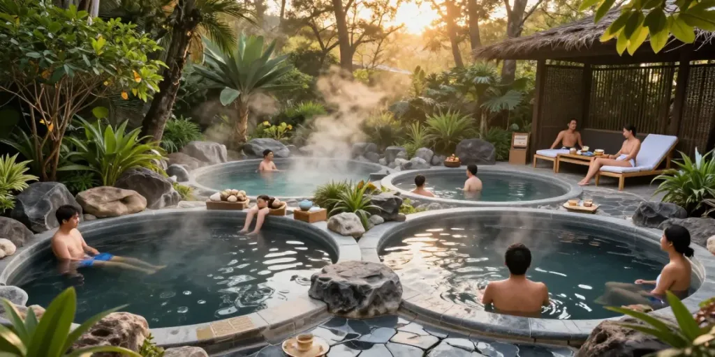 Experience the volcanic mineral pools of rokok88 in a serene spa retreat.