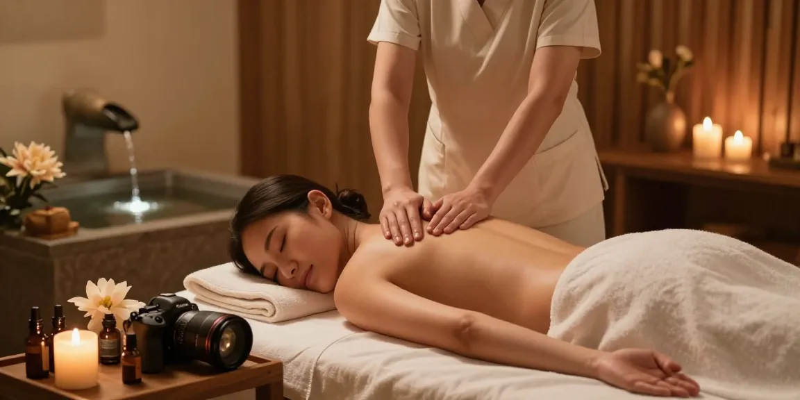 Relaxing 영등포출장안마 massage session in a soothing spa environment.