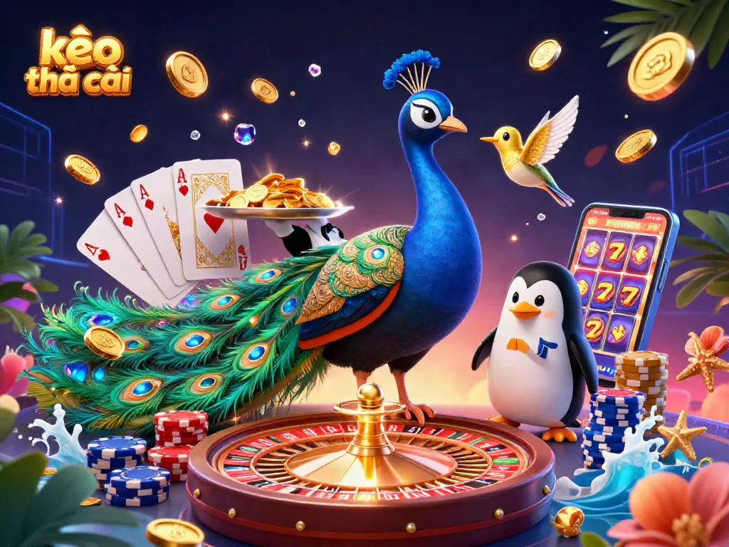 Engage with kèo nhà cái in a vibrant casino scene featuring dynamic characters and elements.