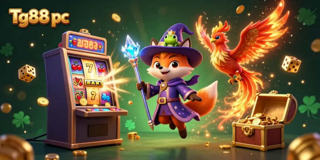 Experience massive wins at Tg88 pc with a mystical wizard fox and exciting casino elements.