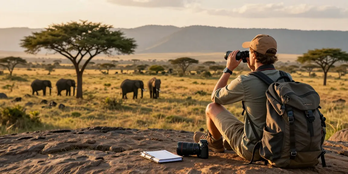 NAGA2000 traveler observing wildlife in Kidepo Valley National Park