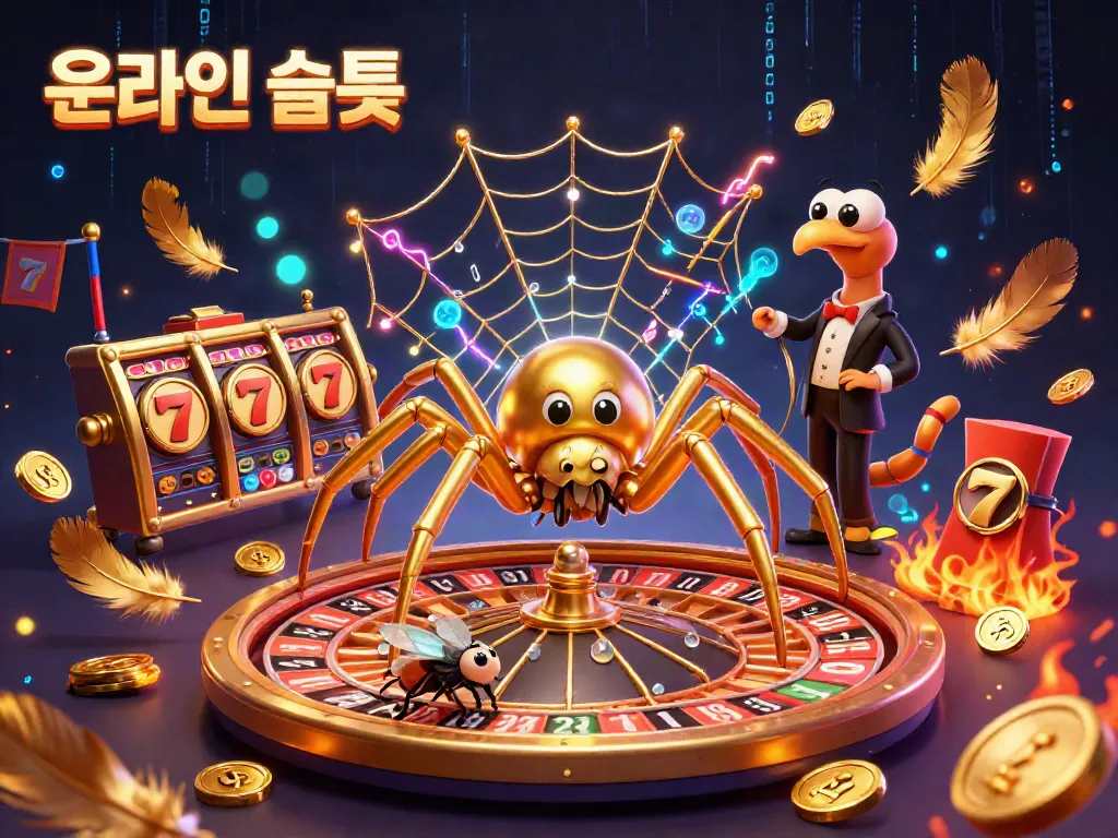 Engage in thrilling online slot experiences with a golden spider and centipede croupier.