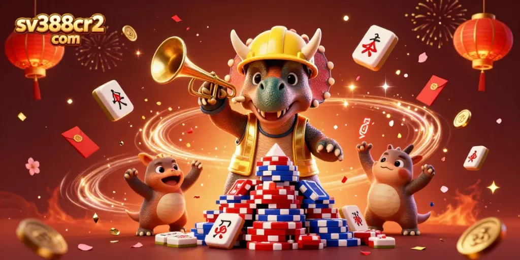 Engage with sv388cr2 com's dynamic online gambling atmosphere through colorful characters and rich casino elements.