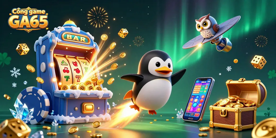 Cổng game GA65 delivers a rich, vibrant 3D casino experience with exciting visuals of jackpots and gaming elements.