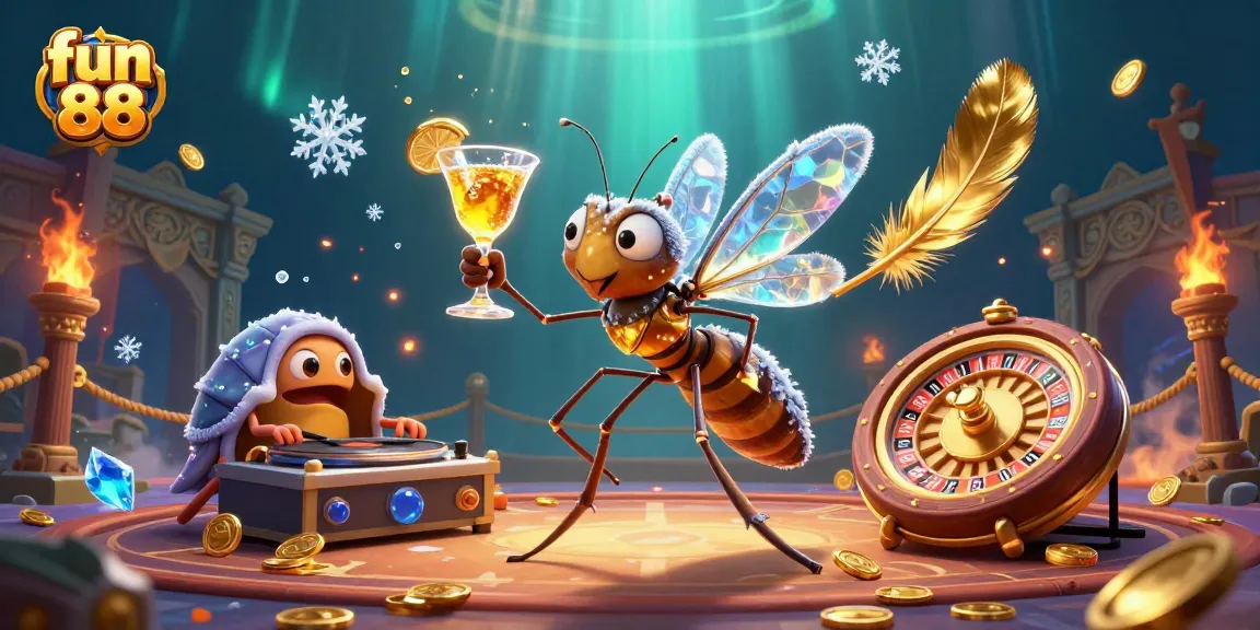 Spin and win at fun 88 with a lively 3D casino scene featuring unique characters and dynamic casino elements.