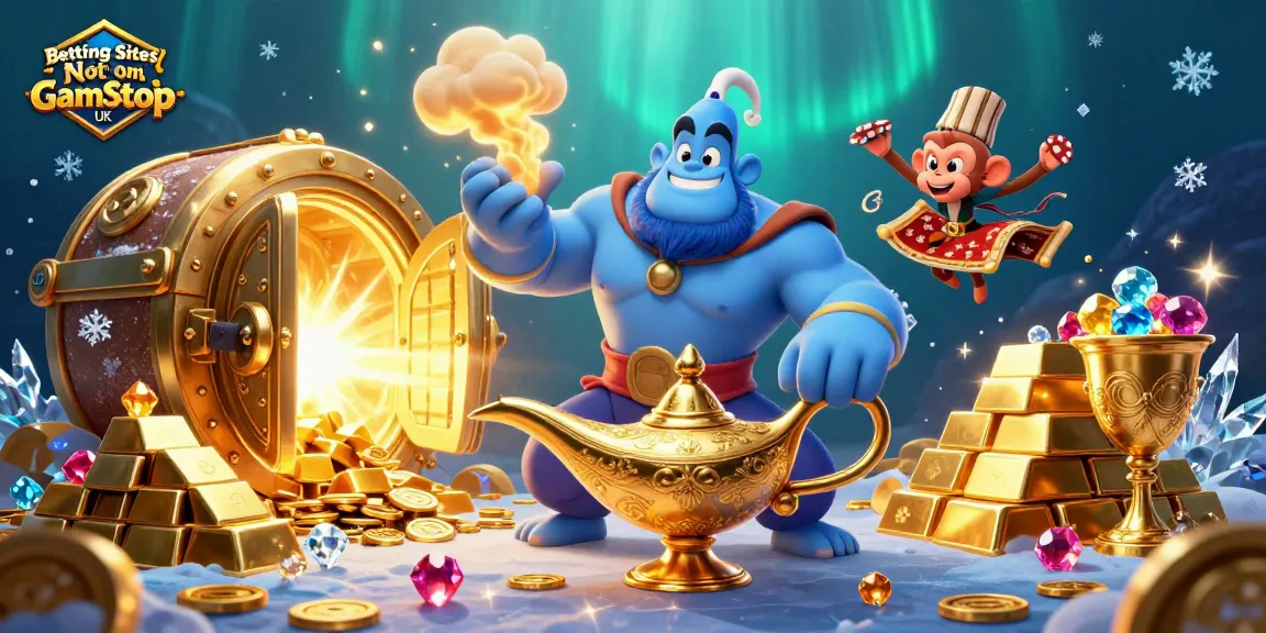 Experience thrilling action at Betting Sites Not on GamStop UK with vibrant casino elements and characters.