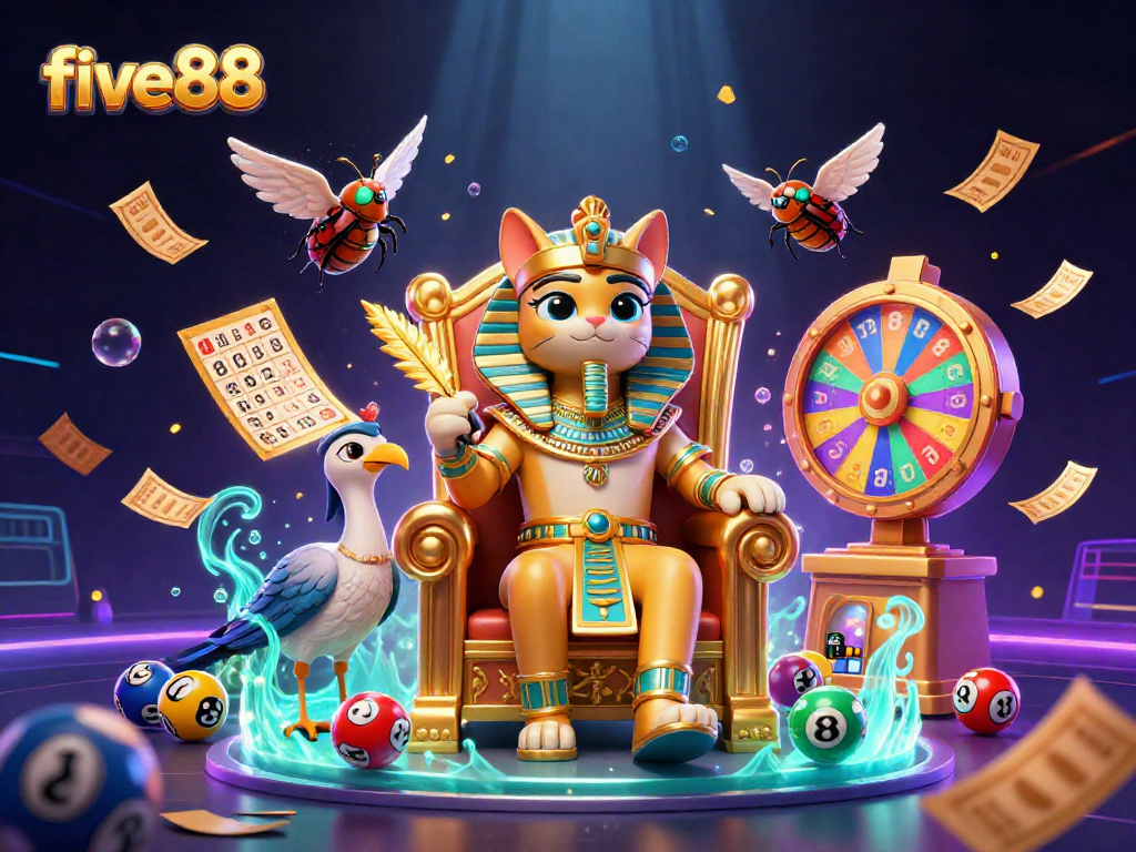 Experience fun with five88 lottery excitement, featuring colorful numbered balls and engaging gaming elements.