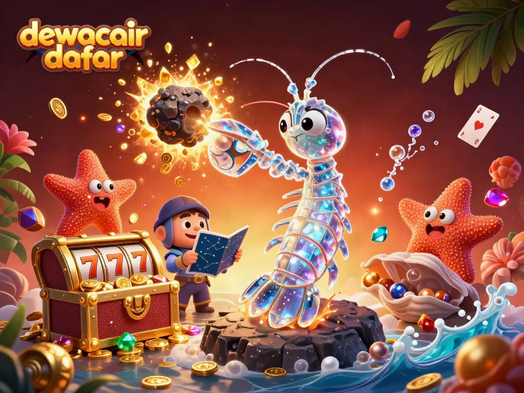 Experience the thrill of winning jackpots with dewacair daftar in this vibrant 3D illustration.
