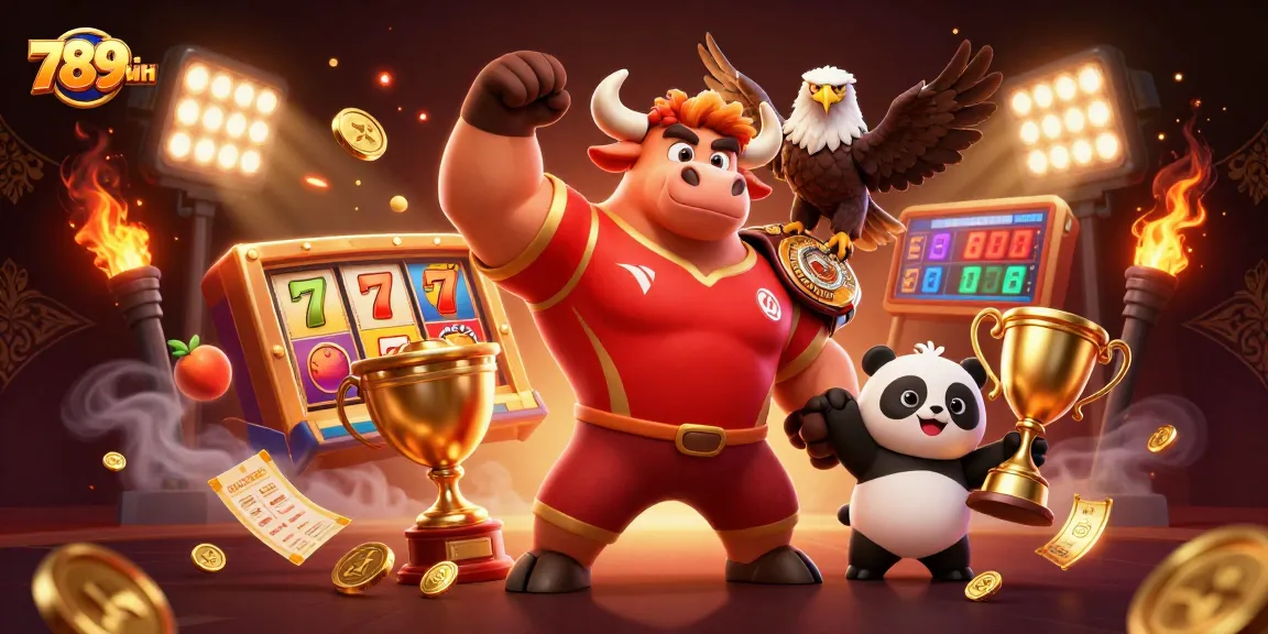 Winning at 789win with vibrant gaming elements in a dynamic victory scene.