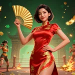 Watch thrilling CONGADEN cockfighting matches amidst golden coins and vibrant atmosphere.