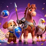 Join the HB88 excitement with colorful lottery and casino elements, featuring dynamic characters and vibrant gaming prizes.