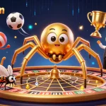 Engage in thrilling gameplay at 789wincom with our vibrant casino action scene showcasing a golden roulette web!