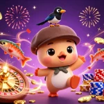 Spin to win at sunwin with vibrant characters, gold coins, and exciting casino action.
