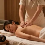 Relaxing 영등포출장안마 massage session in a soothing spa environment.