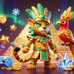 Experience Sunwin's vibrant casino action through a dynamic 3D illustration of gambling elements.