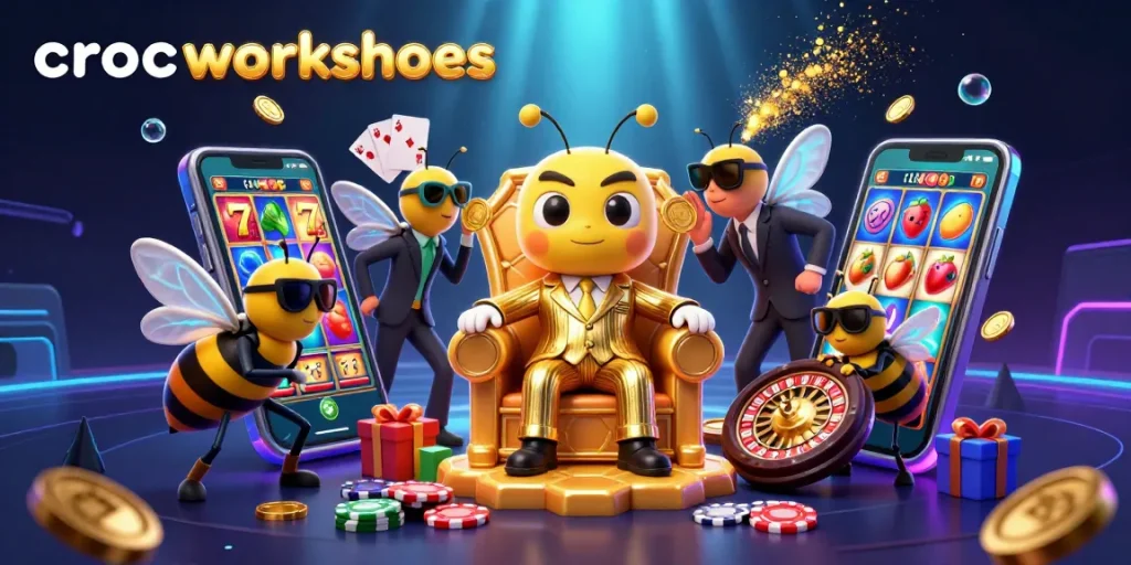 Experience thrilling slot action with crocsworkshoes-themed characters, vibrant game elements, and more!